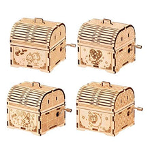 Load image into Gallery viewer, LCM 1 Set DIY Hand Crank Music Box 3D Wooden Model Adults Kids Self Assembly Wood Craft Kit Toys (Color : BYH702)
