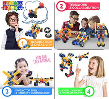 Load image into Gallery viewer, Skoolzy Klikio STEM Toys Kit. Creative Building Blocks Educational Construction 98 Pc Learning Games Set. Ages 3 4 5 6 7 8 9 10 Year Old Boys or Girls Tinker Activity. Best Birthday Gift Kids Toy
