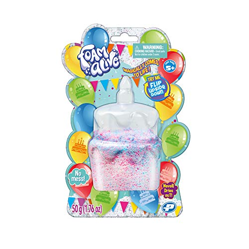 Foam Alive Funfetti Cake - 50 Grams of Soft and Fluffy Foam That Magically Comes to Life and Flows with No Mess