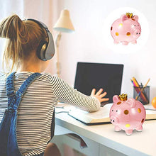 Load image into Gallery viewer, BESPORTBLE Ceramic Kid&#39;s Saving Pot Pig Shape Money Box Home Desktop Piggy Bank (Pink)
