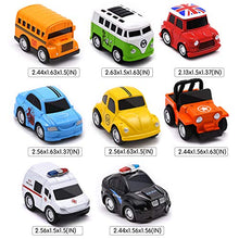 Load image into Gallery viewer, Metal Pull Back Cars, Up Grade 8 Pack Kids Die-cast Alloy Toy Vehicles Friction Powered Toy Monster Trucks Buses for Toddlers &amp; Boys, Pull Back Cars for Aged 3-14 Year Old Children
