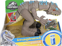 Load image into Gallery viewer, Fisher-Price Imaginext Jurassic World Indominus Rex Dinosaur Toy with Thrashing Action and Raptor Dinosaur for Preschool Pretend Play
