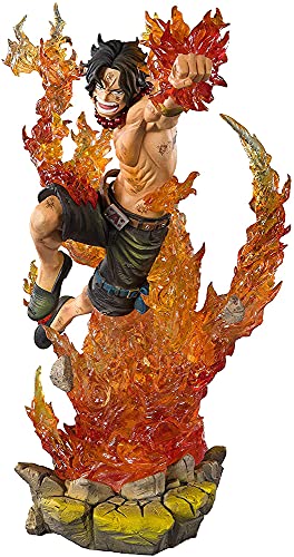 Kurrma One Piece PortgasDAce (7in/18cm) Whitebeard Pirates Fighting Stance/fire Fist Demon Fruit Power PVC Boxed Cartoon Character Model/Statue Action Figure Collectibles/Gifts/Decoration