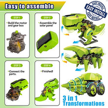 Load image into Gallery viewer, Dinonano Dinosaur STEM Solar Robot Toys for Kids - 3 in 1 Building Games Educational Science Coding Engineering Kit for Boys Ages 5 6 7 8-12 STEM Toys Dinosaur Gift School Family Creative Activities
