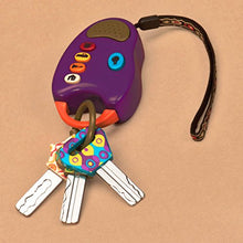 Load image into Gallery viewer, B. Toys â?? Fun Keys Toy â?? Funky Toy Keys For Toddlers And Babies â?? Toy Car Keys And Purple Remot
