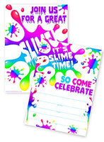 POP parties Slime Rainbow 20 Invitations - 20 Invitations + 20