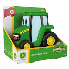 Load image into Gallery viewer, Tomy John Deere Push &#39;N&#39; Roll Johnny Tractor Toy
