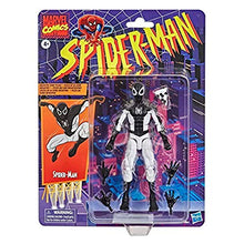 Load image into Gallery viewer, Hasbro Marvel Legends 6&quot; Retro Collection Spider-Man [Black and White Suite] Exclusive

