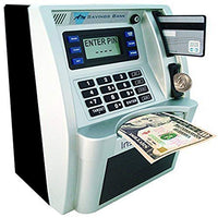 ATM Savings Bank,Digital Piggy Money Bank Machine,Personal ATM Cash Coin Money Bank for Kids (Black)
