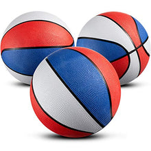 Load image into Gallery viewer, Mini Basketballs - (7 Inch, Size 3) Pack of 3 - Mini Hoop Basketball Set for Indoor, Outdoor, Pool Parties, Small Hoops Basketball Game Party Favors for Kids Patriotic Red, White and Blue Colors
