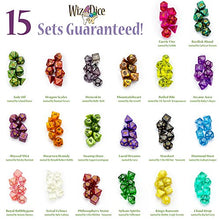 Load image into Gallery viewer, Wiz Dice Series II 100+ Pack of Random Polyhedral Dice - 15 Guaranteed Sets of Random Colors
