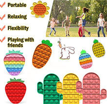 Load image into Gallery viewer, 10 Pcs Popping Sensory Fidget Toy, Silicone Push Bubble, Squeeze Toy, Popper Anxiety Relief Autism Toy, Silicone Brain Game for Kids Adults Leisure Office Travel Home Gift (Plants and Fruits)
