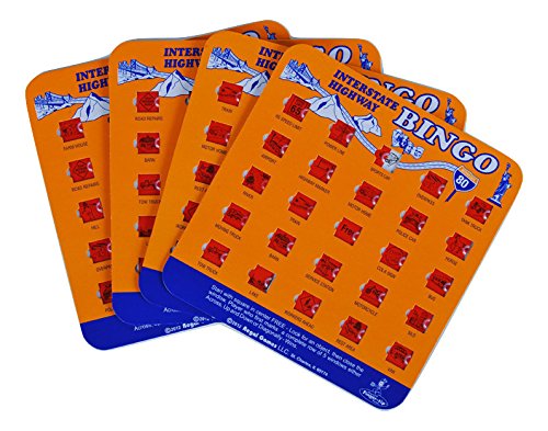 Regal Games Original Travel Bingo 4 Pack   Great For Family Vacations Car Rides And Road Trips â?¦