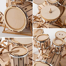 Load image into Gallery viewer, Rowood Drum Set 3D Puzzles for Adults, Wooden DIY Toy Kit for Teens Kids, Drum Kit(246PCS)
