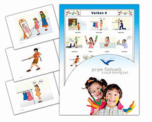 Load image into Gallery viewer, Yo-Yee Verbs Flash Cards in German - 4 Sets of Verb and Action Words Flashcards - Vocabulary Picture Cards for Babies, Toddlers 2-4, Kids, Children and Adults

