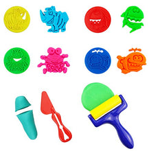 Load image into Gallery viewer, FRIMOONY Plastic Dough Tools for Kids, with Capital Letters, Cookie Cutters, Stamps, Multi-Color, 61 Pieces
