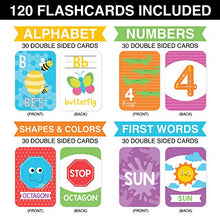 Load image into Gallery viewer, 120 Flash Cards for Toddlers 2-4 Years, ABC Alphabet Letters, Colors &amp; Shapes, 1-100 Math Numbers, First Sight Words for Vocabulary, Prek Preschool Learning, Kindergarten Kids, Boys &amp; Girls 5 yrs Old
