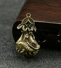 Load image into Gallery viewer, HYLSTJK Bronze Carved Animal Lucky Fish Piggy Bank Bag Exquisite Pendant Figurines
