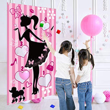 Load image into Gallery viewer, Eartim Toss Games with 4 Bean Bags Set Glamour Girls Theme Party Game, Large Pink Banner Fun Outdoor Indoor Beanbags Throwing Games for Kids Adult Themed Birthday Party Decoration Favors Supplies
