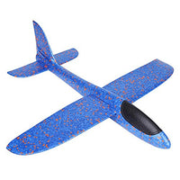 Naroote Foam Flying Airplane, 49cm Mini Foam Throwing Flying Airplane Aircraft Toy for Kids Children -Products Quality Assurance(Blue)