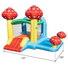 Load image into Gallery viewer, JIMUPARK Inflatable Jumping Castle,Mushroom Inflatable Jumper Bounce,Jumping Castle with Slide,Family Backyard Bouncy Castle for Backyard Play &amp; Party Fun
