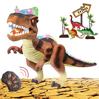 MAMABOO Dinosaur Toys Remote Control for Boys Electronic Pets LED Light Up Walking Roaring Realistic Dinosaur Toys Glowing Eyes Dancing Shaking Head Robot Toy Christmas Birthday Gifts for Kids Girls