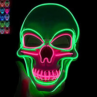 Halloween Scary Mask Light Up Mask for Party Favor Supplies with 3 Modes