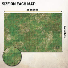 Load image into Gallery viewer, Battle Grid Game Mat - 3 Pack DOUBLESIDED - Portable Tabletop Role-Playing Map - Dungeons RPG Dice Dragons Starter Set - Tabletop Gaming Paper Terrain - Reusable Figure Board Game - 24 x 36
