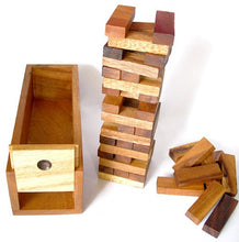 Load image into Gallery viewer, SellerGiveOrBuy Stack and Fall Wood Tumbling Tower Stacking Game Travel Set Made From Thailand
