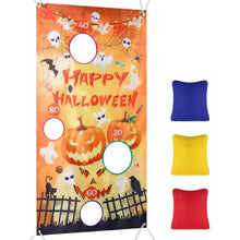 Load image into Gallery viewer, Pumpkin Halloween Pinata for Kids Bean Bag Toss Games 3 Bean Bags, Halloween Games for Party Halloween Decorations
