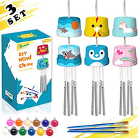 3-Pack DIY Wind Chime Kits- Arts and Crafts for Boys Girls Kids