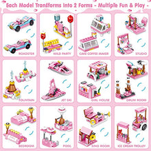 Load image into Gallery viewer, LUKAT STEM Building Sets for Girls, 553 PCS Ice Cream Trucks Toys for 6 Year Old Kids, 25 Models Food Cars Construction Building Block Kits, Educational Toys Gifts for Age 6-12 + Year Old Kids
