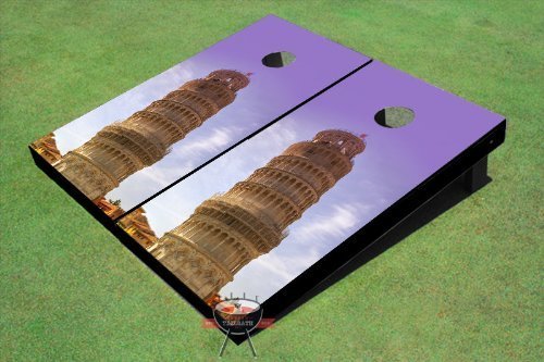 Leaning Tower Of Pisa Theme Cornhole Boards