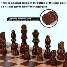 Load image into Gallery viewer, Chess Sets Solid Wood Magnetic Folding Board Game with Storage Travel Chess- for Beginner&amp;Kids 2 Extra Queen (Size : Small)
