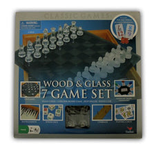 Load image into Gallery viewer, Cardinal Industries 82-237 Classic Wood &amp; Glass 7-Game Set
