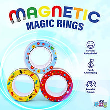 Load image into Gallery viewer, Go Play Magnetic Magic Fidget Toy, 3 Pack Stress Relief Rings, Therapy Magnetic Finger Toy, Great for Kids with ADHD, 2113
