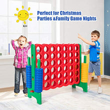 Load image into Gallery viewer, Costzon Giant 4-In-A-Row, Jumbo 4-to-Score Giant Games for Kids &amp; Adults, Indoor Outdoor Party Family Connect Plastic Game, 4 Feet Wide by 3.5 Feet Tall w/42 Jumbo Rings &amp; Quick-Release Slider (Green)
