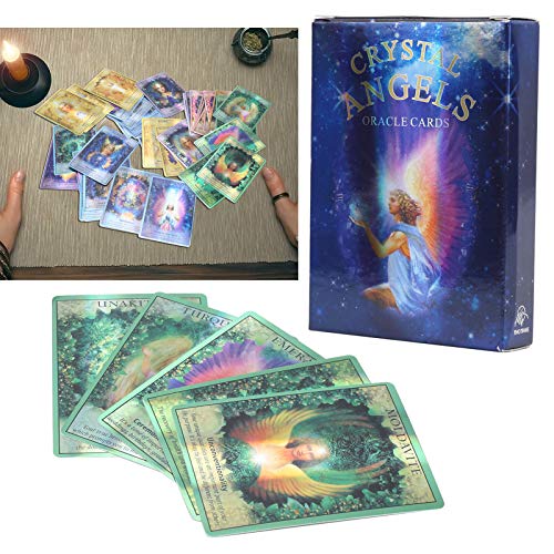 01 Tarot Cards Deck, Portable Lightweight and Small Size Tarot Cards Hologram with 44-Card for Party for Beginners Expert Readers, Defult, default
