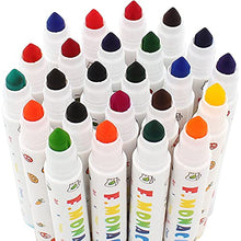 Load image into Gallery viewer, Lebze Washable Toddler Markers, 24 Colors Non Toxic Markers Art School Supplies for Kids Ages 2-4 Years Broad Line, Safe for Baby and Children Flower Monaco
