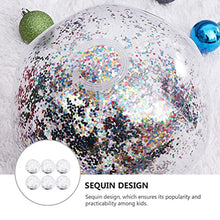 Load image into Gallery viewer, Toddmomy 6pcs Sequin Beach Balls PVC Outdoor Glitter Ball Toy Confetti Inflatable Beach Balls Summer Water Pool Float Transparent Ball Toys 30CM
