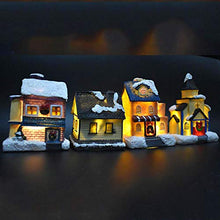 Load image into Gallery viewer, prettDliJUN Lovely Dreamy Snowing Scene Cottage House Toy with Light Christmas Home Ornament for Kids F
