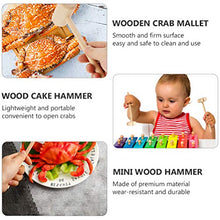 Load image into Gallery viewer, Hemoton Shellfish 50pcs Mini Wooden Hammer Mallet Pounding Toy Wooden Mallet for Breaking Heart Chocolate Heart Cute Beating Gavel Toys Educational Toy for Children (Log Color 1) Crab Eatting Tool

