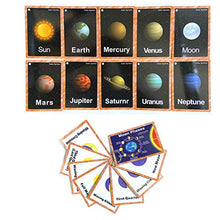 Load image into Gallery viewer, Set of The Solar System and Moon Phase Flashcards for Toddlers | Kids Learning Flashcard &amp; Montessori Pocket Cards | Perfect for Pre-K Decor Background Wall Stickers, Teacher/Autism Therapists Tools
