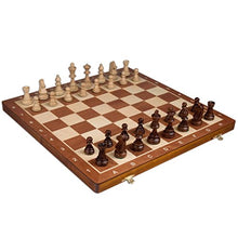 Load image into Gallery viewer, Wegiel Handmade European Professional Tournament Chess Set With Wood Case - Hand Carved Wood Chess Pieces &amp; Storage Box To Store All The Piece
