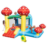 Bounce House with Blower (480W), Bouncy House with Slide and Ball Pits for Toddlers