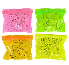 Load image into Gallery viewer, DollarItemDirect 1 inch 0.125 inches Dominoes in Neon Bag, Case of 216
