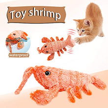 Load image into Gallery viewer, DIOOP Jumping Shrimp Electric Simulation Lobster pet Children&#39;s Toy, Moving Cat Kicker Simulation Lobster Toy for Kids &amp; pet Playing
