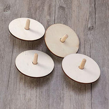 Load image into Gallery viewer, balacoo 20pcs Wood Spinning Toy DIY Wooden Spinning Tops Unfinished Spinning Tops Kids DIY Painting Toys Craft Supplies
