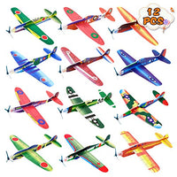 Kissdream 12 Pack 8 Inch Glider Planes - Birthday Party Favor Plane, Great Prize, Glider, Flying Models.