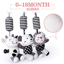 Load image into Gallery viewer, rolimate Baby Toy Cartoon Animal Stuffed Hanging Rattle Toys, Baby Bed Crib Car Seat Travel Stroller Soft Plush Toys with Wind Chimes, Best Birthday Gift for Newborn 0-18 Month
